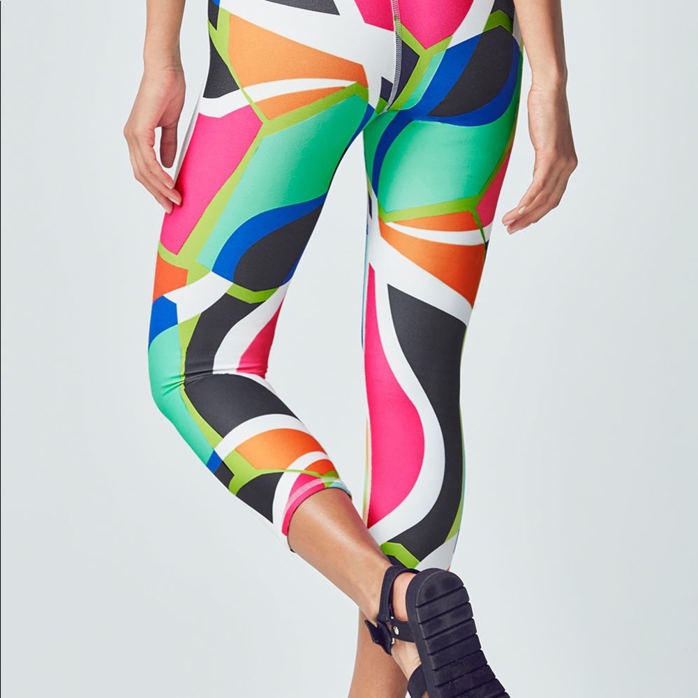 Fabletics Define Mid-Rise Capri Multi Colored Col… - image 2